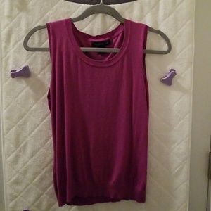 Sleeveless silk blend top